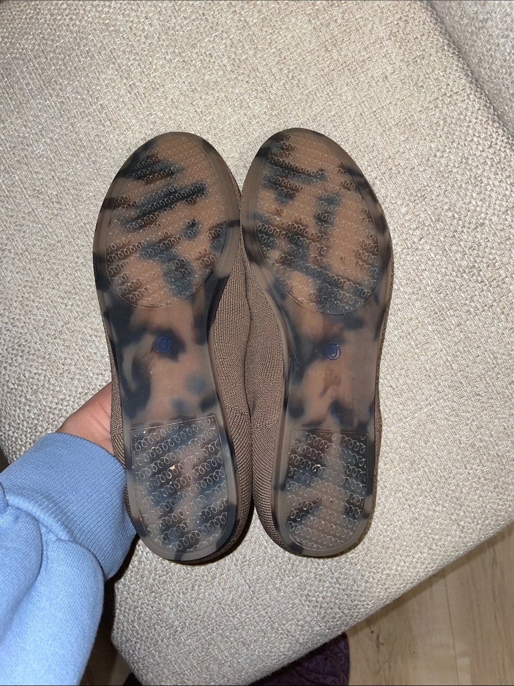 Rothy’s The Loafer Textile Round Toe Flats Slip On Shoes in Mocha size 10 - Picture 5 of 5